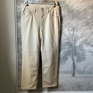 Gap Faux Leather Pants in Ivory